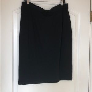 Black St. John midi skirt